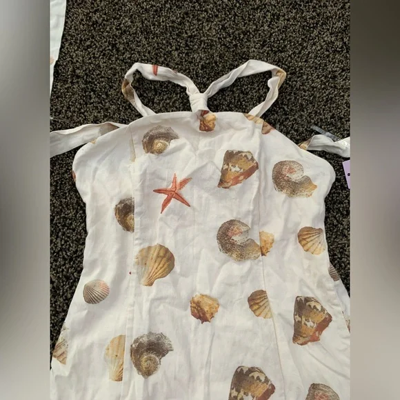 Wild fable Cream Seashell Print Dress size XS NWT - Picture 3 of 9